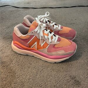 New Balance Women's Pink & Orange Retro Runner Sneakers